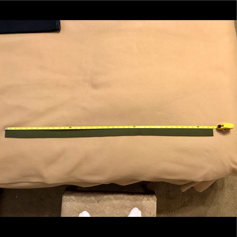 Anson green canvas belt strap, 1.5 inches